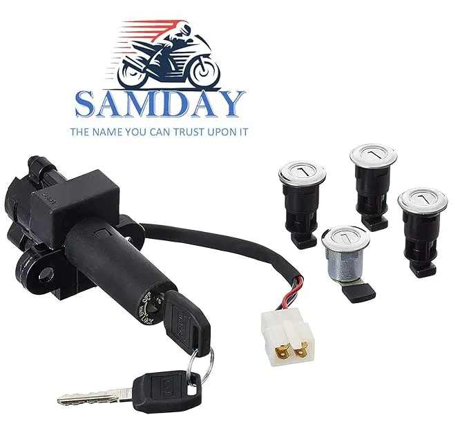 Complete Lock Kit Set Compatible for Hero Splendor(KT-2021Z)