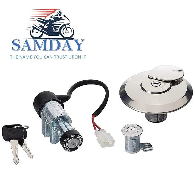 Complete Lock Kit Set Compatible for Honda Shine(KT-2261Z)