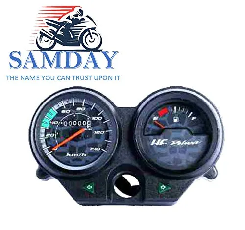 Speedometer Compatible for HERO HF DELUXE NEW MODEL WITH SIDE STAND BLACK DIAL (2015-2019)- 10667